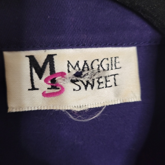 Maggie Sweet Rhinstoned Button Up Lightweight Jacet Size Large - Picture 3 of 5
